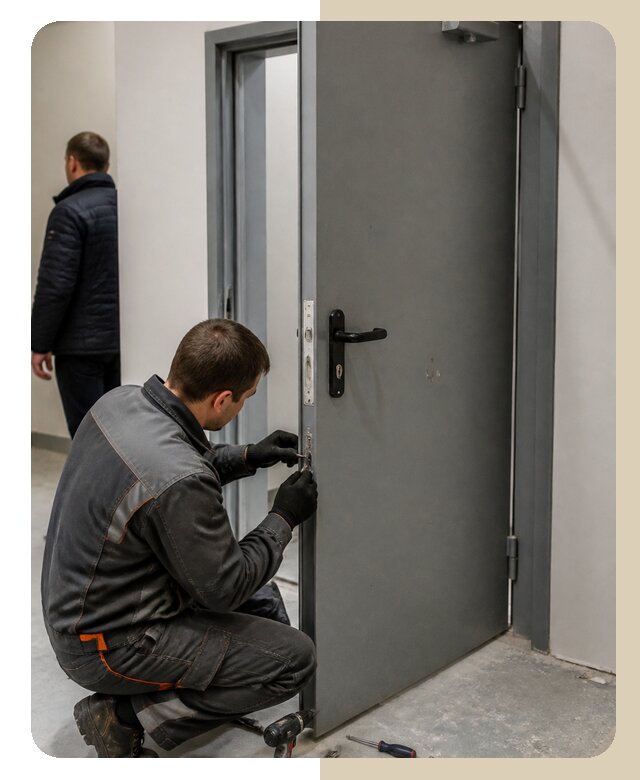 Ремонт противопожарной двери в Братске по цене 6633 р. | Дверной